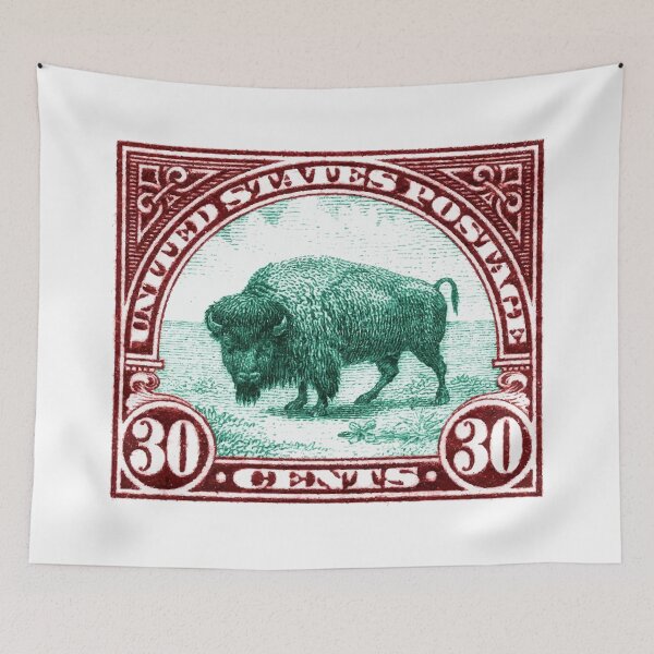 Item preview, Antique 1923 U.S. American Buffalo Postage Stamp designed and sold by retrographics.