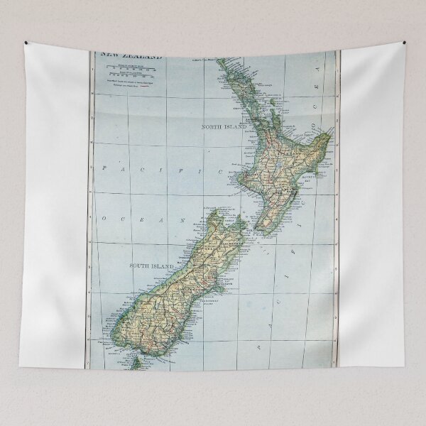 Item preview, Vintage Map of New Zealand (1921) designed and sold by BravuraMedia.