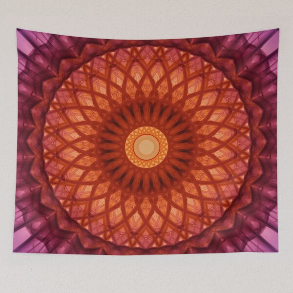 Item preview, Flowery mandala in red and orange designed and sold by JBlaminsky.