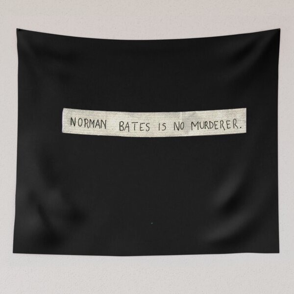 Item preview, NORMAN BATES IS NO MURDERER (BLACK VERSION) designed and sold by Camilia.