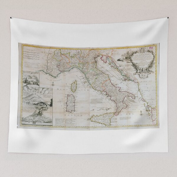 Item preview, Vintage Map of Italy (1714) designed and sold by BravuraMedia.