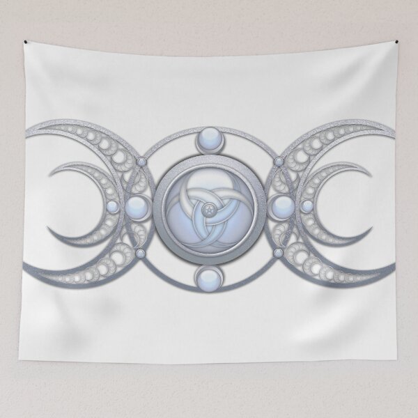Item preview, Crescents and Moonstone Triple Goddess designed and sold by Naumaddic Arts.