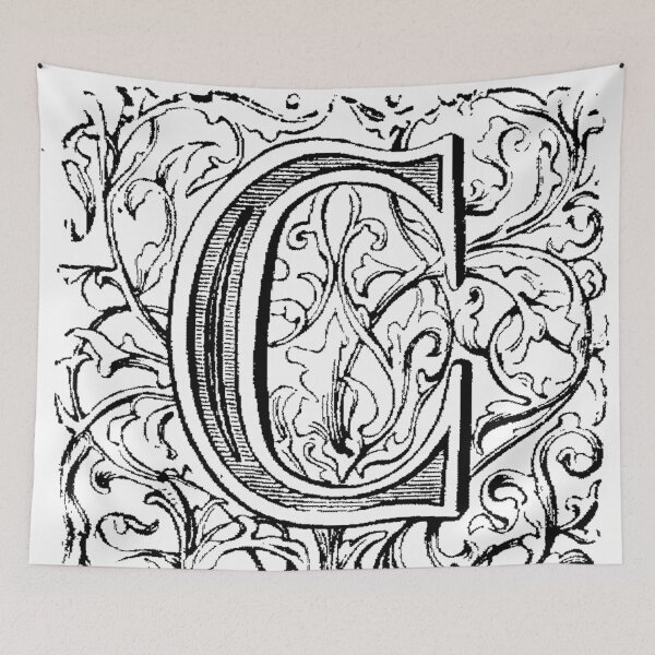 Item preview, Floral Alphabet Letter C designed and sold by Quill-n-Ink.