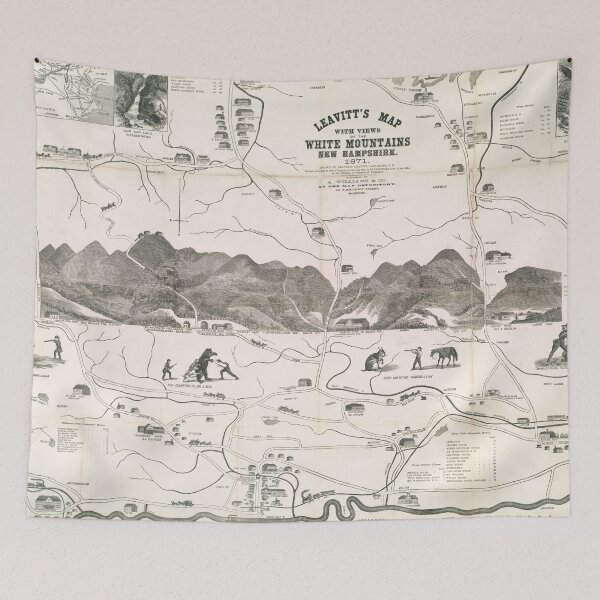 Item preview, Vintage Map of The White Mountains (1871) designed and sold by BravuraMedia.