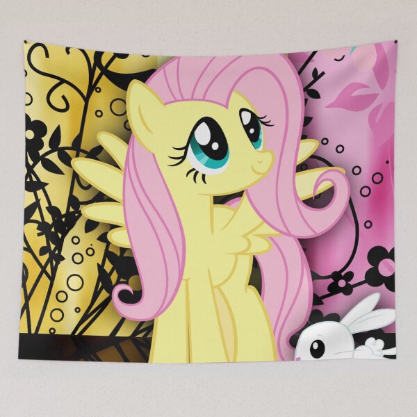Aperçu de l'œuvre Fluttershy & Bunny créée et vendue par finaldragonx.