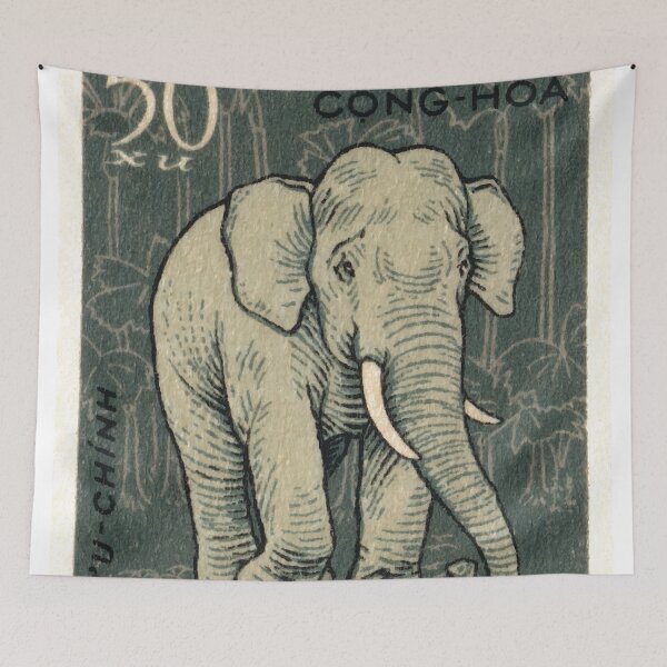 Item preview, 1961 Vietnam Elephant Postage Stamp designed and sold by retrographics.