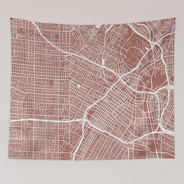 Item preview, Los Angeles Map - Light Brown designed and sold by CartoCreative.