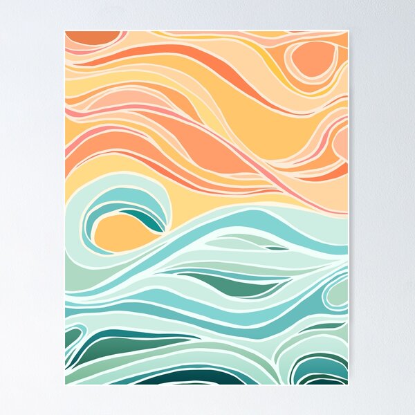 Item preview, Sky Sea Abstract Landscape designed and sold by Enchanted Adventure .