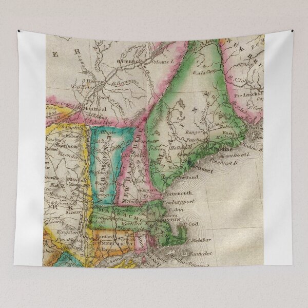 Item preview, Vintage Map of New England (1822) designed and sold by BravuraMedia.