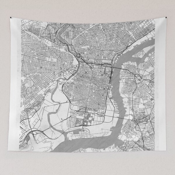 Item preview, Philadelphia City Map Line designed and sold by HubertRoguski.
