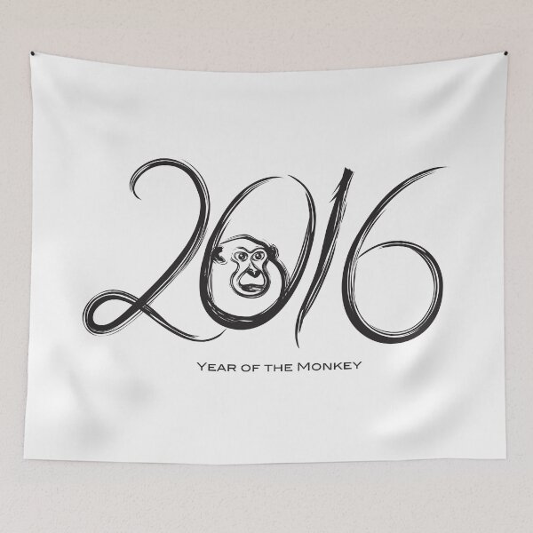 Item preview, 2016 Year of the Monkey Ink Brush Strokes designed and sold by jpldesigns.