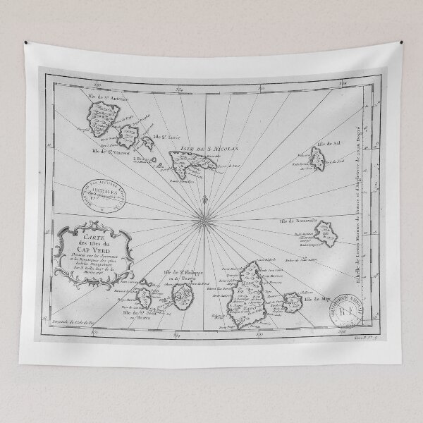 Item preview, Vintage Map of Cape Verde (1746) designed and sold by BravuraMedia.