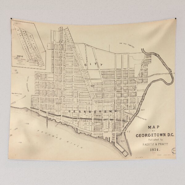 Item preview, Vintage Map of Georgetown (Washington D.C.) 1876 designed and sold by BravuraMedia.