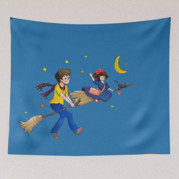 Item preview, Wizard meets delivery girl designed and sold by Luna Doodle Design.