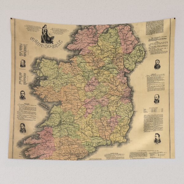 Item preview, Vintage Map of Ireland (1893) designed and sold by BravuraMedia.