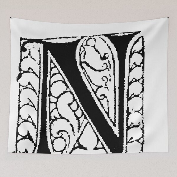 Item preview, Medieval Alphabet Letter N designed and sold by Quill-n-Ink.