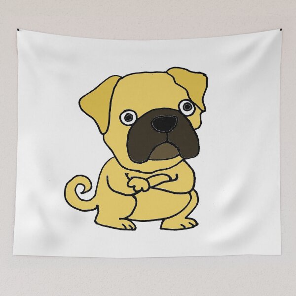 Item preview, Cool Funny Grumpy Pug Cartoon designed and sold by Nature's Fancy.