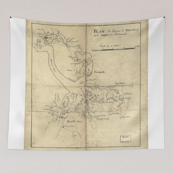 Item preview, Vintage Newport News and Hampton Roads Map (1800)  designed and sold by BravuraMedia.