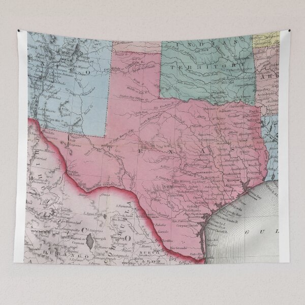 Item preview, Vintage Map of Texas (1853) designed and sold by BravuraMedia.