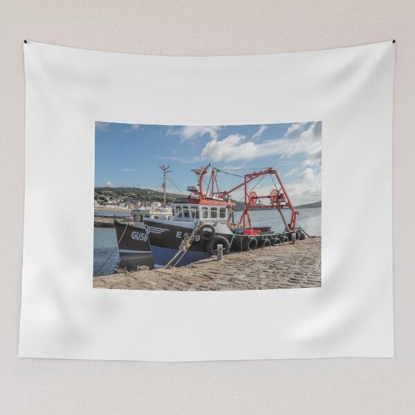 Item preview, Fishing Boats At Lyme Regis Harbour designed and sold by Dorset Girl.