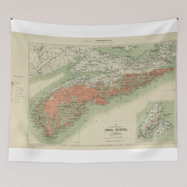 Item preview, Vintage Geological Map of Nova Scotia (1906) designed and sold by BravuraMedia.