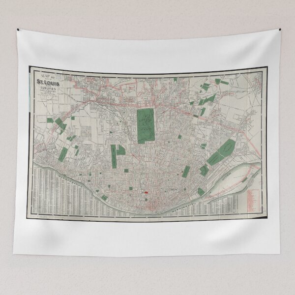 Item preview, Vintage Map of St. Louis Missouri (1921) designed and sold by BravuraMedia.