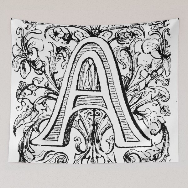 Item preview, Floral Alphabet Letter A designed and sold by Quill-n-Ink.