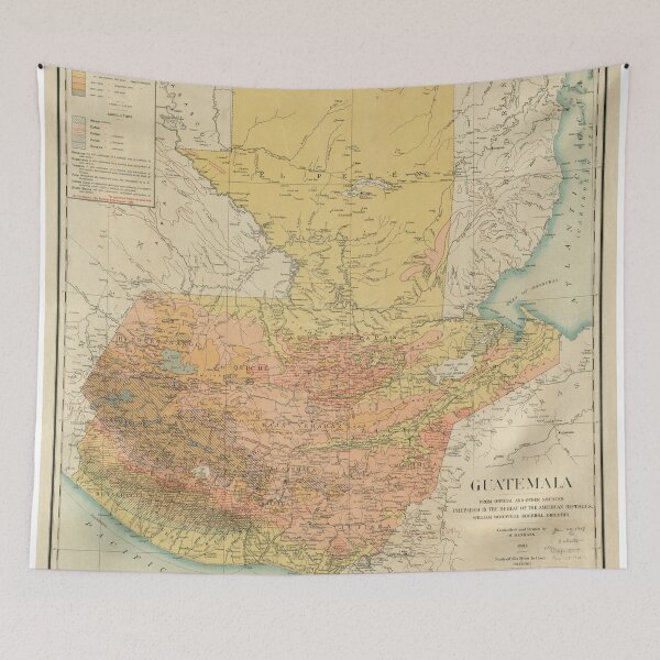 Item preview, Vintage Map of Guatemala (1902) designed and sold by BravuraMedia.