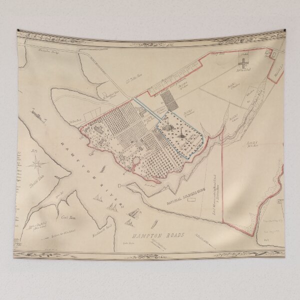 Item preview, Vintage Map of Hampton Virginia (1867) designed and sold by BravuraMedia.