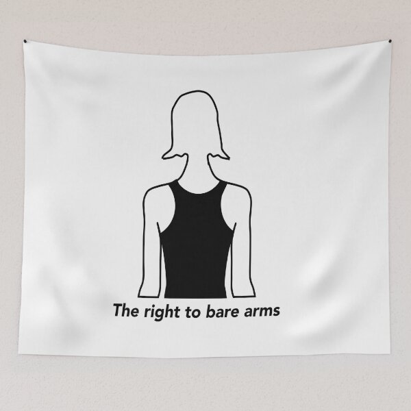 Item preview, The Right to Bare Arms-black designed and sold by Tanya Scharaschkin.