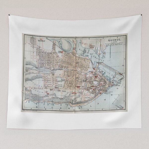 Item preview, Vintage Map of Quebec City (1894) designed and sold by BravuraMedia.