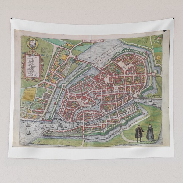 Item preview, Vintage Map of Hamburg Germany (1590)  designed and sold by BravuraMedia.