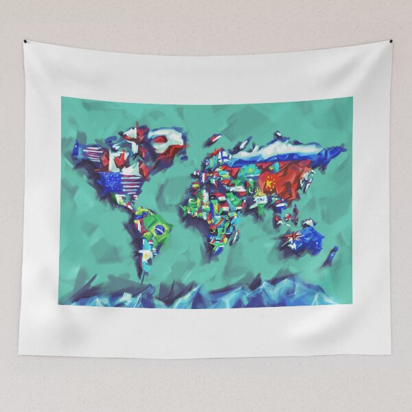 Item preview, world map flags designed and sold by BekimART.