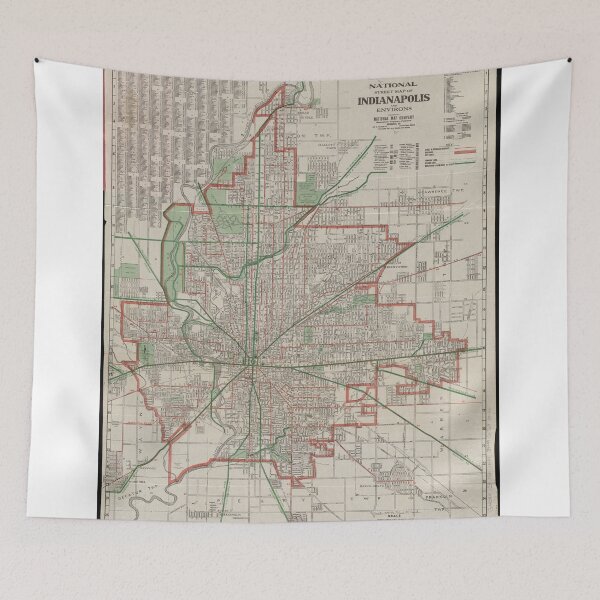 Item preview, Vintage Map of Indianapolis Indiana (1921) designed and sold by BravuraMedia.