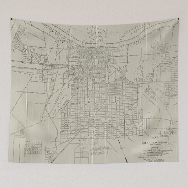 Item preview, Vintage Map of Savannah Georgia (1917) designed and sold by BravuraMedia.
