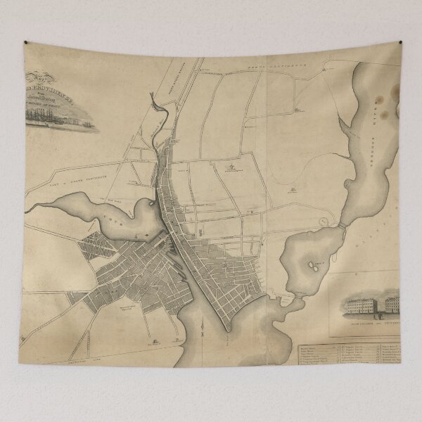 Item preview, Vintage Map of Providence Rhode Island (1823) designed and sold by BravuraMedia.
