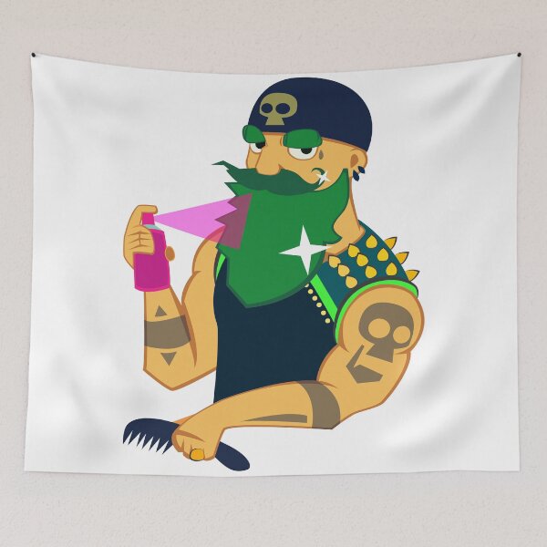 Item preview, Glamorous biker with green beard designed and sold by stickerium.