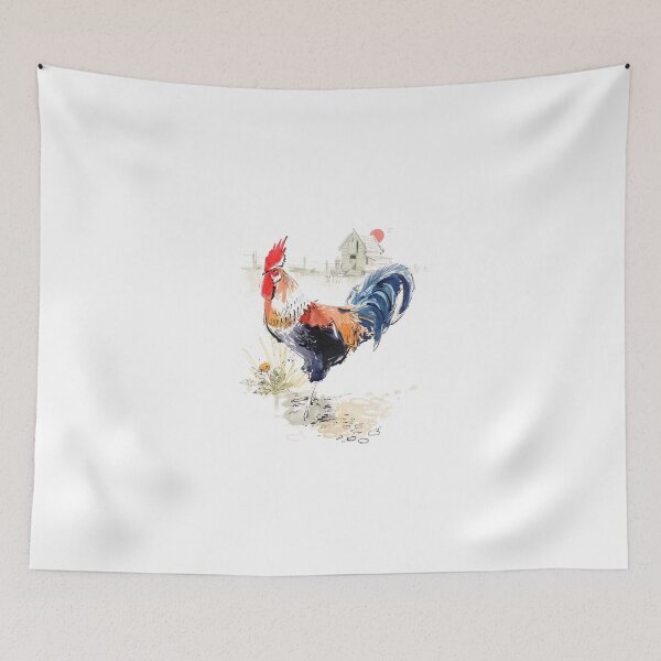 Item preview, Cockerel in farmyard designed and sold by Gary Wing.