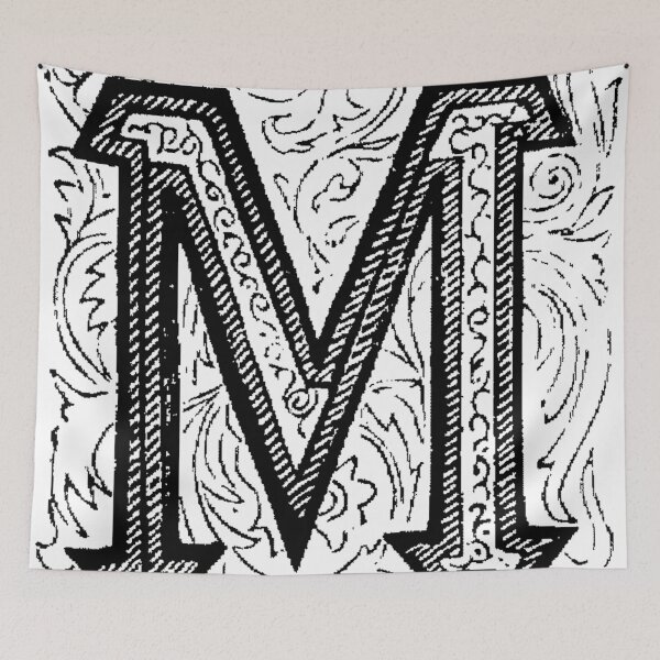 Item preview, Beveled Alphabet Letter M designed and sold by Quill-n-Ink.