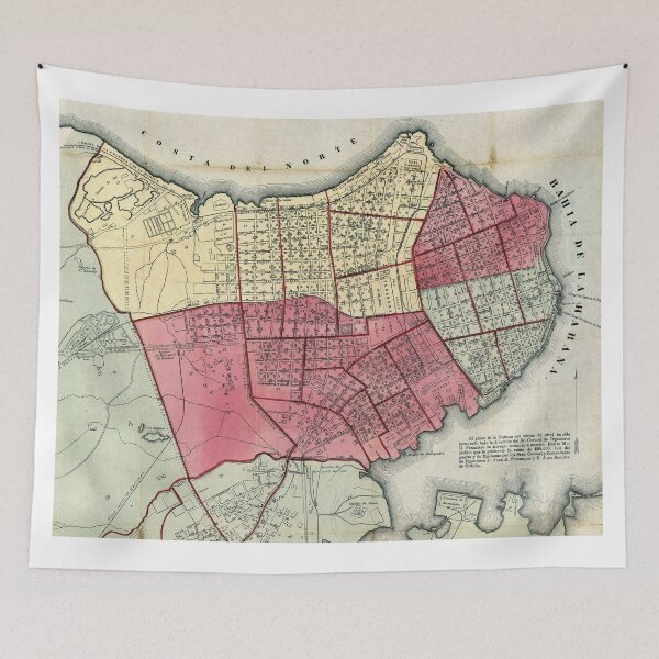 Item preview, Vintage Map of Havana Cuba (1866) designed and sold by BravuraMedia.