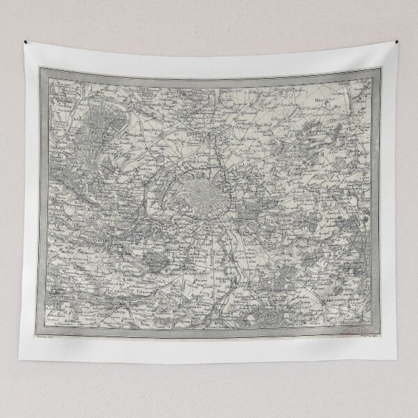Item preview, Vintage Map of Paris France Vicinity (1841) designed and sold by BravuraMedia.