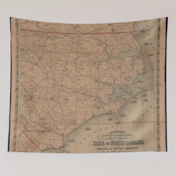 Item preview, Vintage Map of Eastern North Carolina (1862) 2 designed and sold by BravuraMedia.