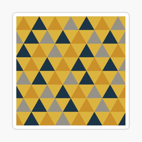 Item preview, Triangular: Dark Mustard Yellow, Light Mustard Yellow, Navy Blue, and Grey Minimalist Geometric Pattern designed and sold by kierkegaard.