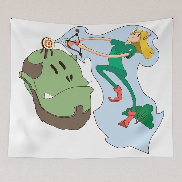 Item preview, Orc versus elf archer designed and sold by stickerium.