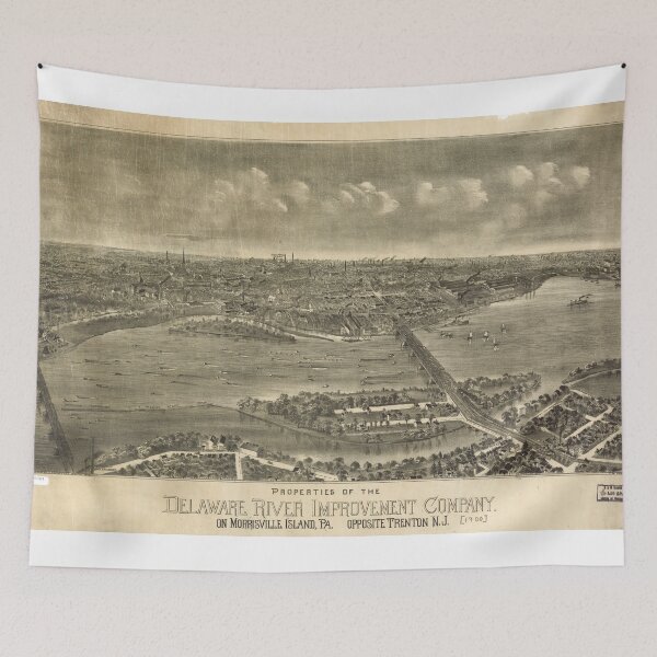 Item preview, Vintage Pictorial Map of Trenton NJ (1900) designed and sold by BravuraMedia.
