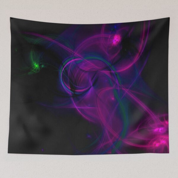 Item preview, Pink, purple and blue flame fractal - digital art designed and sold by traceyeverart.