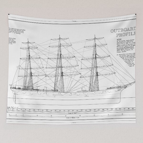 Item preview, Balclutha Ship Outboard Profile Diagram designed and sold by BravuraMedia.