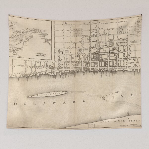 Item preview, Vintage Map of Philadelphia Pennsylvania (1776) designed and sold by BravuraMedia.