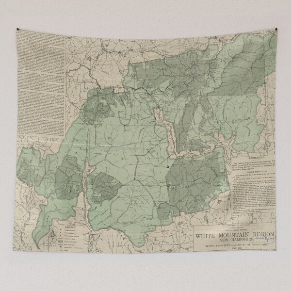 Item preview, Vintage White Mountains New Hampshire Map (1915) designed and sold by BravuraMedia.