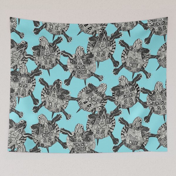 Item preview, turtle party aqua blue designed and sold by scrummy.